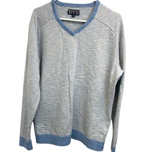 Rye by Hawker Rye V neck Sweater XL Blue and Gray